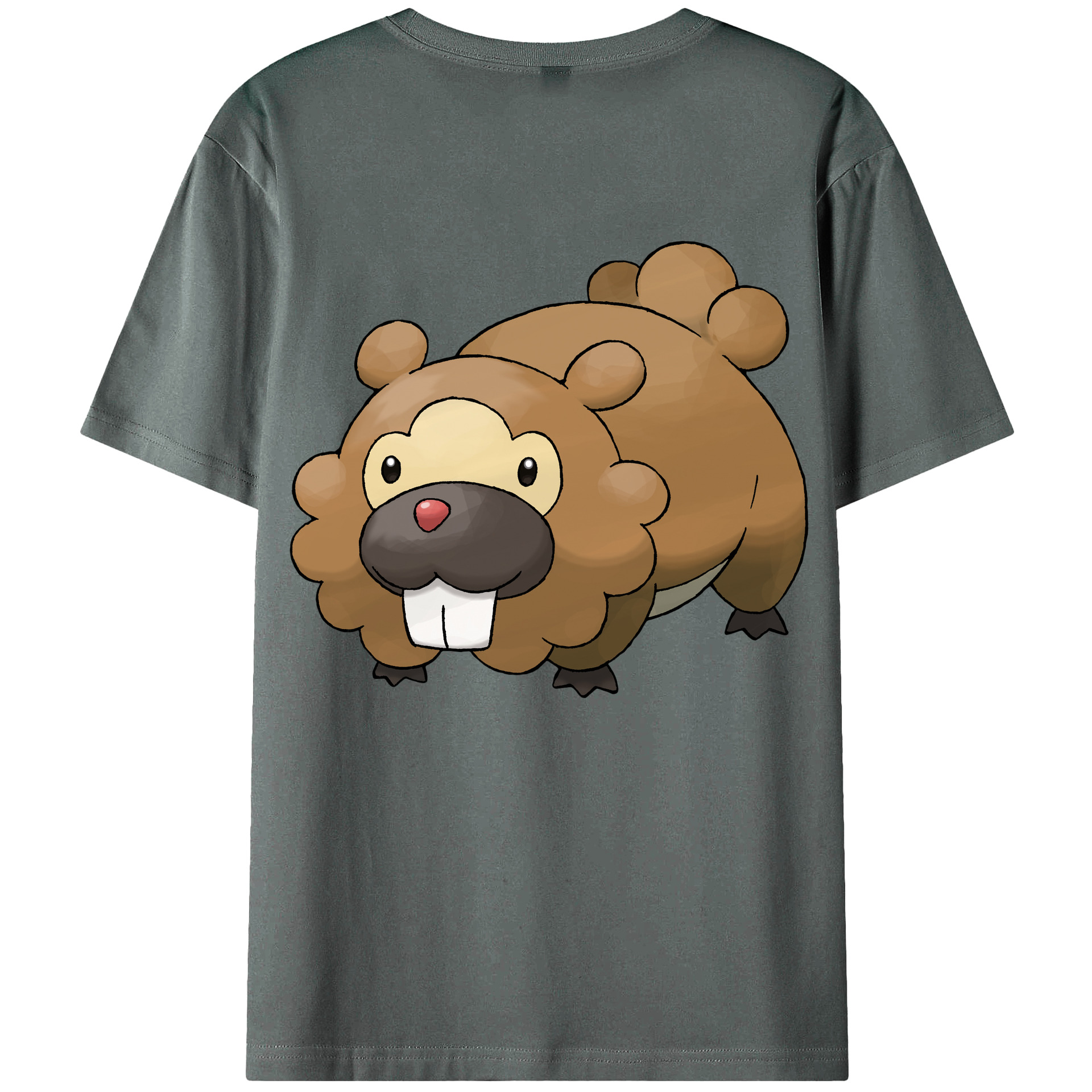 （画像用） ポケットモンスター Pokémon 綿100％ メンズ半袖Tシャツ（バックプリント） 通気性